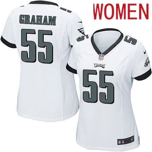 Women Philadelphia Eagles #55 Brandon Graham Nike White Game NFL Jersey